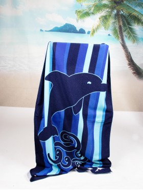 Dolphin Print Beach Towel